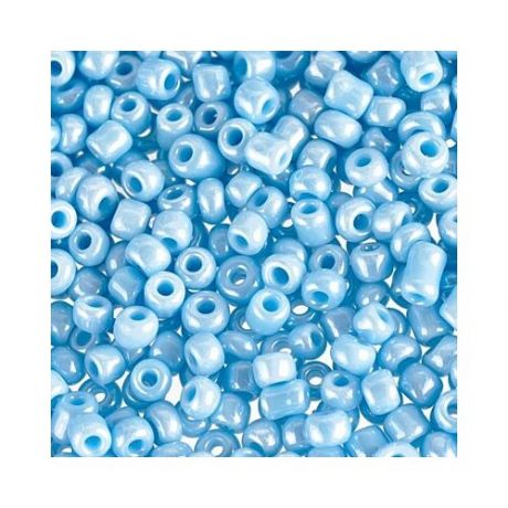 Бисер круглый "Ideal", цвет: голубой глянцевый (123), размер 12/0, 450 г