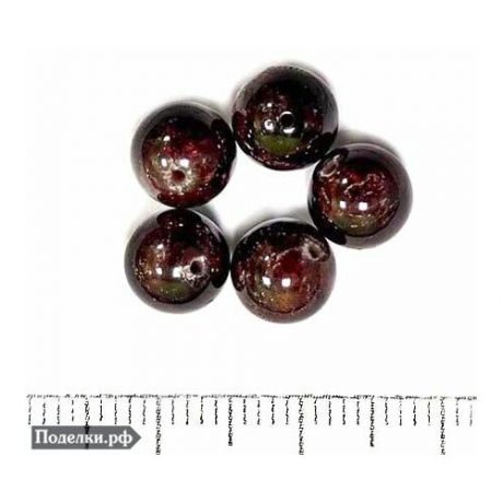 Натуральная бусина Гранат 0010150 шарик 6 мм, цена за 10 шт.