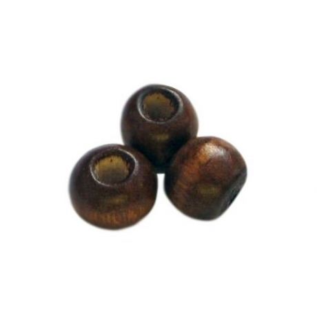 Бусины деревянные круглые, 10 мм, 50 гр, тёмно-коричневый
