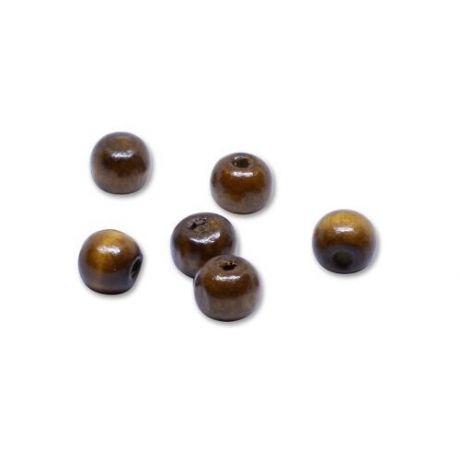 Деревянные бусины круглые, 10 мм, упак./50 гр Astra&Craft (коричневый)