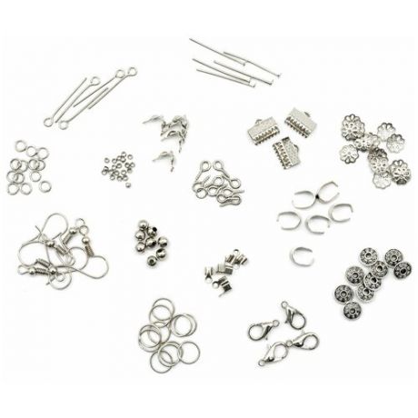 NIT027 Набор фурнитуры для украшений, никель, Astra&Craft