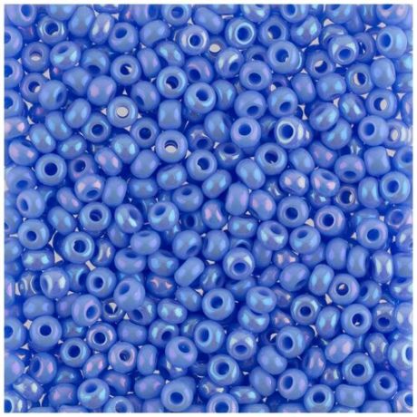 Бисер круглый Gamma 1, 10/0, 2,3 мм, 10 шт*5 г, 1-й сорт, A026 голубой меланж