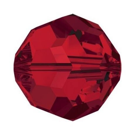Бусины стеклянные Swarovski цветные, 4 мм, 12 шт, в пакете, кристалл, красный