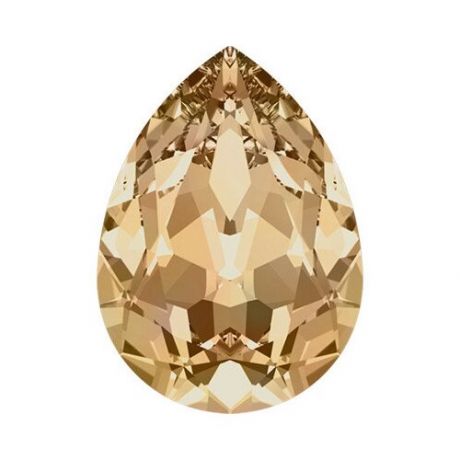 Стразы Swarovski Crystal AB, 18*13 мм, кристалл, 4 шт, в пакете, светлое золото