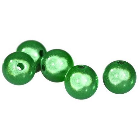 Бусы "Пластик 3D" Шар 12 мм (зеленый) 009, 20 гр.