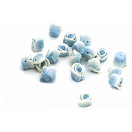 Бусины глиняные Magic 4 Toys 8 мм, отверстие 1 мм, 20 шт, голубой (MG. F16.1)
