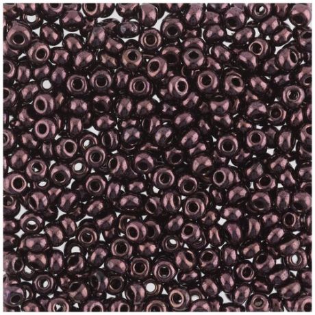 Бисер круглый PRECIOSA 7, 10/0, 2,3 мм, 500 г, (Ф461), темно-коричневый