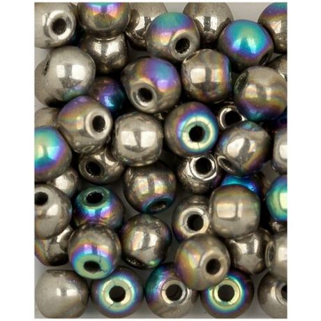 Стеклянные чешские бусины, круглые, Round Beads, 3 мм, цвет Crystal Glittery Argentic, 150 шт. (00030-98554*3)