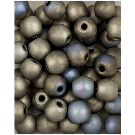 Стеклянные чешские бусины, круглые, Round Beads, 3 мм, цвет Crystal Glittery Argentic Matted, 150 шт. (00030-98854*3)
