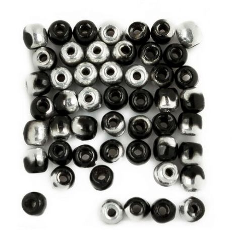 Стеклянные чешские бусины, круглые, Glass Pressed Beads, 2 мм, цвет Jet Labrador, 150 шт. (23980-27001*3)