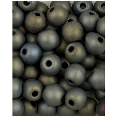 Стеклянные чешские бусины, круглые, Round Beads, 3 мм, цвет Jet Matted Brown Iris, 150 шт. (23980-21115*3)