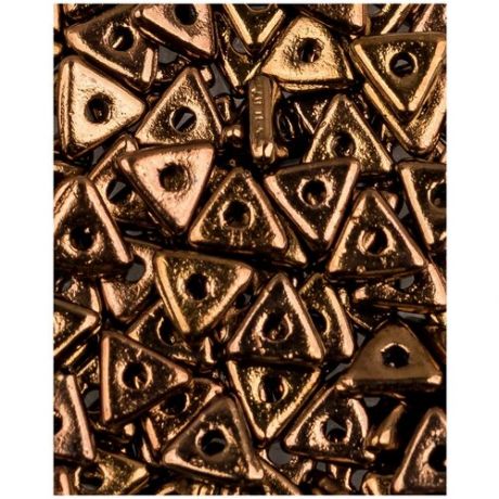 Стеклянные чешские бусины, Tri-bead, 4 мм, цвет Jet Bronze, 5 грамм (около 145 шт.) (23980-14415*1)
