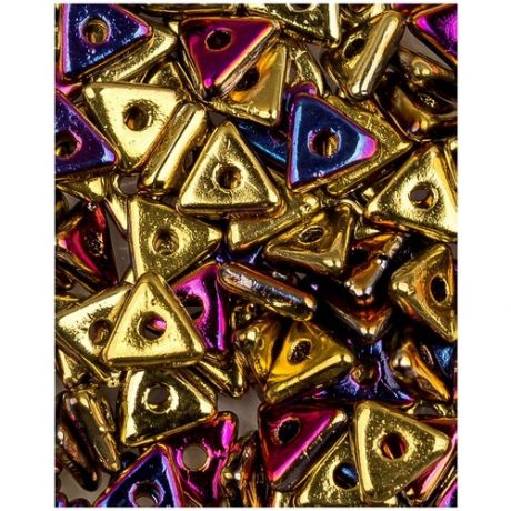Стеклянные чешские бусины, Tri-bead, 4 мм, цвет Jet California Violet, 5 грамм (около 145 шт (23980-98545*1)