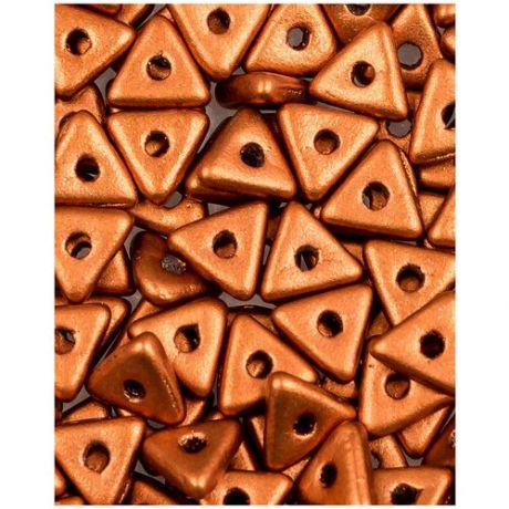 Стеклянные чешские бусины, Tri-bead, 4 мм, цвет Copper, 5 грамм (около 145 шт.) (01750*1)