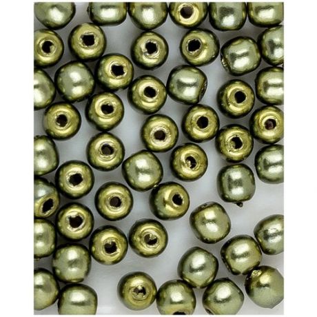 Стеклянные чешские бусины с покрытием под жемчуг, 2 мм, цвет Shiny Light Green, 100 шт. (10272*2)