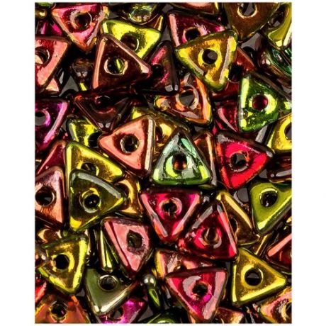 Стеклянные чешские бусины, Tri-bead, 4 мм, цвет Crystal Magic Apple, 5 грамм (около 145 шт.) (00030-95600*1)