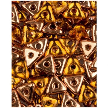 Стеклянные чешские бусины, Tri-bead, 4 мм, цвет Topaz Capri Gold, 5 грамм (около 145 шт.) (10060-27101*1)