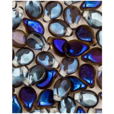 Стеклянные чешские бусины, Pip Beads, 5х7 мм, цвет Crystal Azuro, 50 шт. (00030-22201*1)