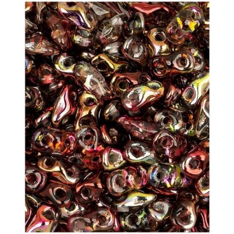 Стеклянные чешские бусины, Super8, 2,2х4,7 мм, цвет Crystal Magic Wine, 5 грамм (примерно 180 шт.) (00030-95200*1)