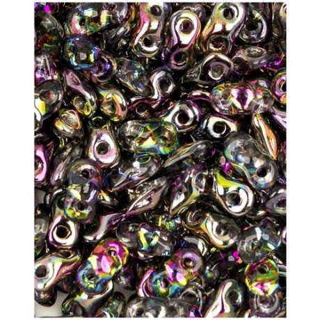 Стеклянные чешские бусины, Super8, 2,2х4,7 мм, цвет Crystal Magic Purple, 5 грамм (примерно 180 шт (00030-95500*1)
