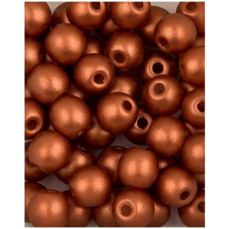 Стеклянные чешские бусины, круглые, Round Beads, 3 мм, цвет Alabaster Metallic Bronze, 50 шт. (2010-29410*1)