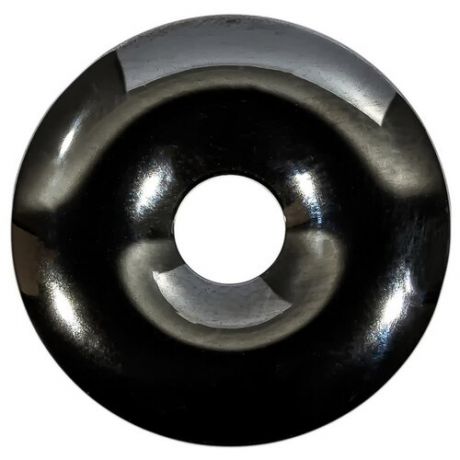 Подвеска для создания украшений Гематит искусственный (гематин), диаметр подвески 29 мм, диаметр отверстия 7 мм