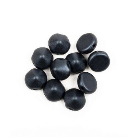 Стеклянные чешские бусины с двумя отверстиями, Tipp Beads, 8 мм, цвет Alabaster Pastel Montana Blue, 10 шт. (2010-25042*1)