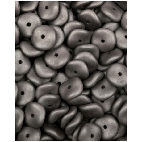Стеклянные чешские бусины, Wavelet Beads, 10 мм, цвет Metallic Steel, 20 шт. (29403*2)