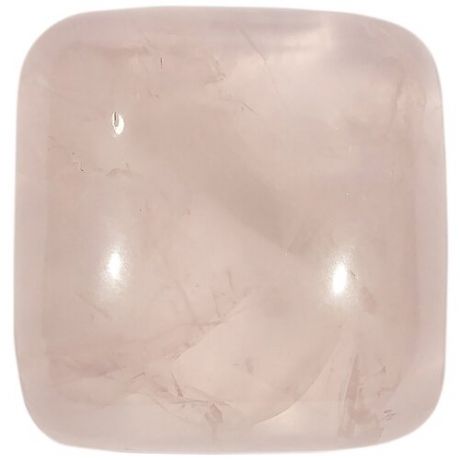 Кабошон из розового кварца, размер 20х20х9 мм, вес 9 грамм