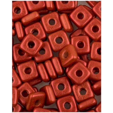 Стеклянные чешские бусины, Quad Bead, 4 мм, цвет Lava Red, 5 грамм (около 145 шт.) (01890*1)