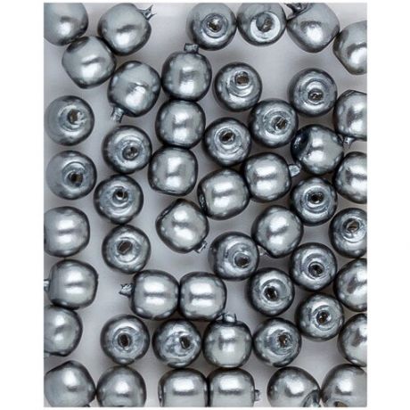 Стеклянные чешские бусины с покрытием под жемчуг, 2 мм, цвет Shiny Grey, 100 шт. (24951*2)