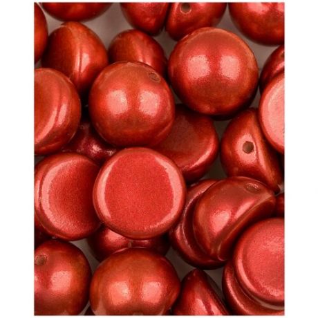 Стеклянные чешские бусины с одним отверстием, Dome Bead, 10х6 мм, цвет Lava Red, 5 шт. (1890*1)