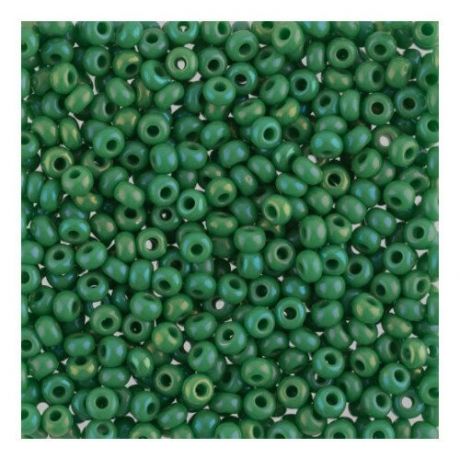 Бисер круглый 1 10/0 "Gamma", 50 грамм, цвет: A062 зеленый/меланж (54250)
