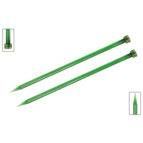 Спицы для вязания Knit Pro прямые Trendz 9мм, 30см, акриловые, зеленый, 2шт, арт.51199