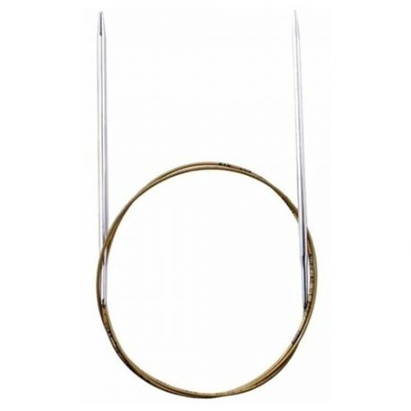 Спицы ADDI круговые супергладкие 105-7, диаметр 3 мм, длина 120 см, серебристый/золотистый