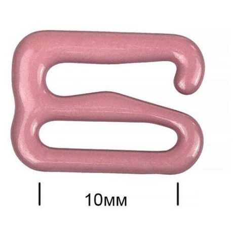 Крючок для бюстгальтера, 10 мм, цвет: S256 розовый рубин, 100 штук