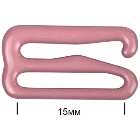 Крючок для бюстгальтера металл TBY-57744 d15мм, цв.S256 розовый рубин, уп.100шт TBY TBY.57744