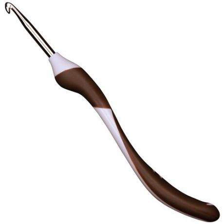 Крючок, вязальный с эргономичной пластиковой ручкой addiSwing Maxi, №5, 17 см 141-7/5-17