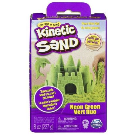 Kinetic Sand Кинетический песок набор для лепки 240 г (зеленый)