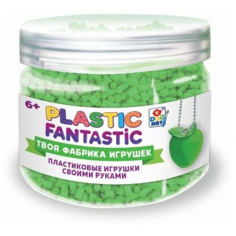 Гранулированный пластик, 1Toy (набор для лепки детский, 95 г, зеленый, Т20219, серия Plastic Fantastic)