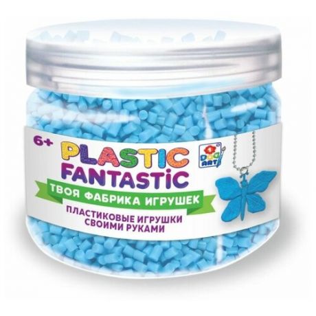 Гранулированный пластик, 1Toy (набор для лепки детский, 95 г, голубой, Т20218, серия Plastic Fantastic)