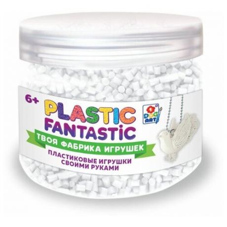 Гранулированный пластик, 1Toy (набор для лепки детский, 95 г, белый, Т20222, серия Plastic Fantastic)