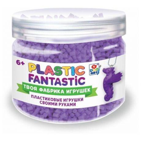 Гранулированный пластик, 1Toy (набор для лепки детский, 95 г, фиолетовый, Т20221, серия Plastic Fantastic)
