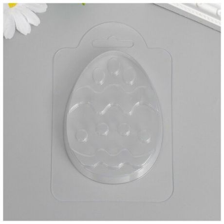 Пластиковая форма "Яйцо с узором №2" 9,5х7 см