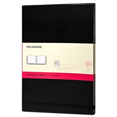 Скетчбук для акварели Moleskine Classic Watercolour Notebook 13 х 21 см, 200 г/м², 36 л. черный