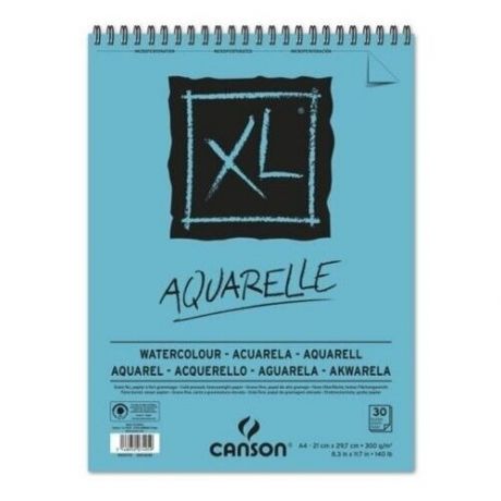 Альбом для акварели на спирали Canson " XL Aqvarelle" 21x29,7 см 30 л 300 г