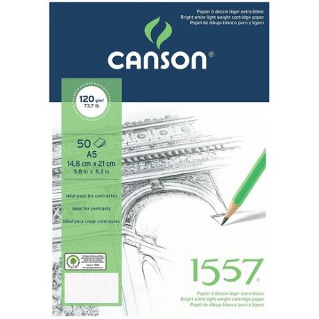 Альбом Canson 1557 21 х 14.8 см (A5), 120 г/м², 50 л.