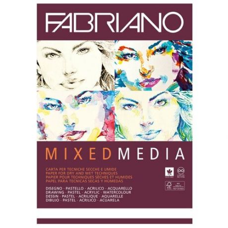 Альбом для рисования Fabriano Mixed Media 29.7 х 21 см (A4), 250 г/м², 40 л.