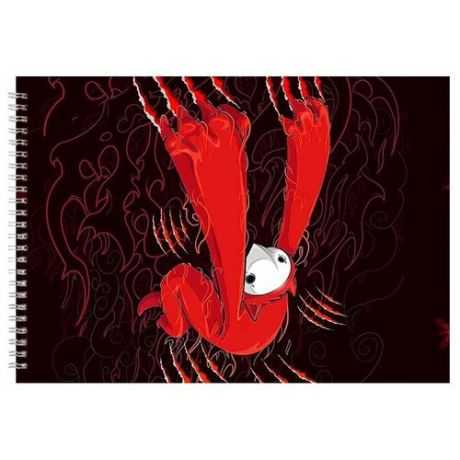 Альбом для рисования, скетчбук Красный ползун