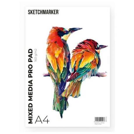 Альбом-склейка для смешанных техник Sketchmarker "Mixed media pro" А4 30 л 160 г